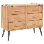 Dulap cu sertare, lemn masiv de brad, 91 x 35 x 73 cm