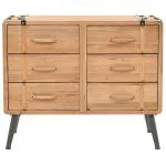 Dulap cu sertare, lemn masiv de brad, 91 x 35 x 73 cm