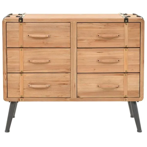 Dulap cu sertare, lemn masiv de brad, 91 x 35 x 73 cm
