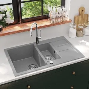 Chiuvetă de bucătărie din granit cu două cuve