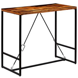 Masă de bar, 120 x 60 x 106 cm, lemn masiv reciclat
