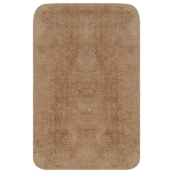 Set covorașe baie, 3 piese, bej, textil