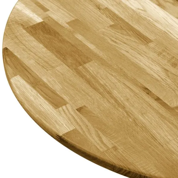 Blat de masă, lemn masiv de stejar, rotund, 23 mm, 500 mm