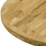 Blat de masă, lemn masiv de stejar, rotund, 44 mm, 800 mm