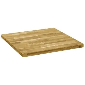 Blat de masă, lemn masiv de stejar, pătrat, 44 mm, 70×70 cm