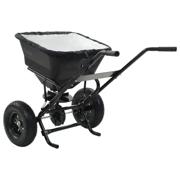 Utilaj de împrăștiat sare, 106x73x76 cm, PVC și oțel, 45 L