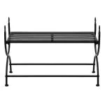 Bancă în stil vintage, negru, metal, 83x42x55 cm