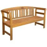 Bancă de grădină, 157 cm, lemn masiv de acacia