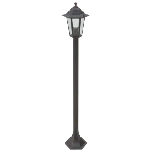 Stâlp iluminare grădină, 6 buc., bronz, 110 cm, aluminiu, E27