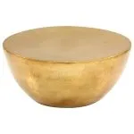 Măsuță de cafea, alamă, 70 x 30 cm, aluminiu bătut cu ciocanul
