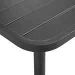 Set mobilier de exterior, 7 piese, gri închis, oțel
