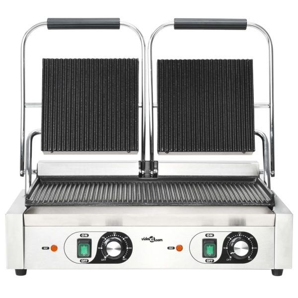Grill Panini dublu cu striații, 57×30,5×20 cm, 3600 W