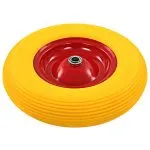 Roată de roabă cu osie, 4.00-8, PU solid, 390 mm