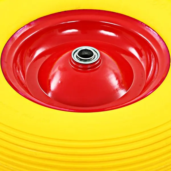 Roată de roabă cu osie, 4.00-8, PU solid, 390 mm