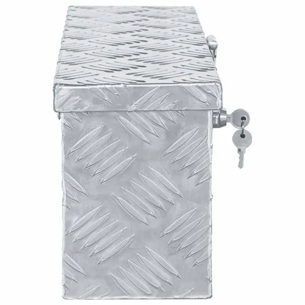 Cutie din aluminiu, 48,5 x 14 x 20 cm, argintiu
