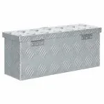 Cutie din aluminiu, 48,5 x 14 x 20 cm, argintiu