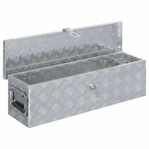 Cutie din aluminiu, 80,5 x 22 x 22 cm, argintiu