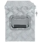 Cutie din aluminiu, 80,5 x 22 x 22 cm, argintiu