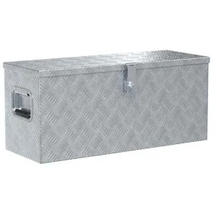 Cutie din aluminiu, 80 x 30 x 35 cm, argintiu
