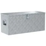 Cutie din aluminiu, 90,5 x 35 x 40 cm, argintiu
