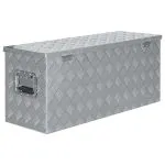 Cutie din aluminiu, 90,5 x 35 x 40 cm, argintiu