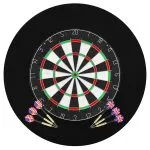 Placă de darts profesională din sisal, cu 6 săgeți și bordură
