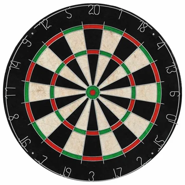 Placă de darts profesională din sisal, cu 6 săgeți și bordură