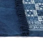 Covor Kilim, albastru, 160 x 230 cm, bumbac, cu model