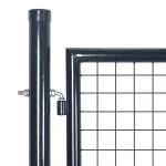 Poartă din plasă de grădină, gri, 289×100 cm, oțel galvanizat