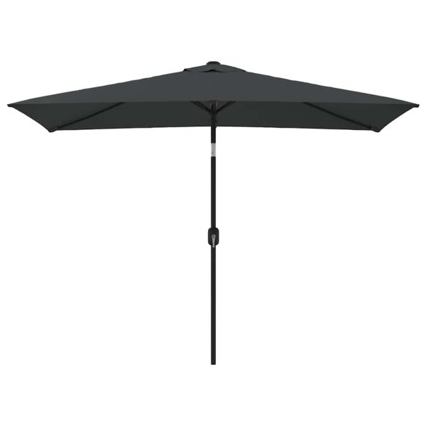 Umbrelă de soare exterior, stâlp metal, antracit, 300×200 cm