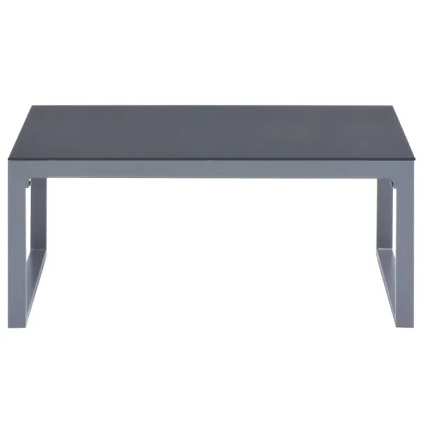 Set mobilier de grădină cu perne 3 piese negru aluminiu