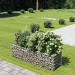 Strat înălțat gabion, 180 x 50 x 50 cm, oțel galvanizat