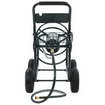 Cărucior pentru furtun de grădină cu racord 1/2″, 75 m, oțel