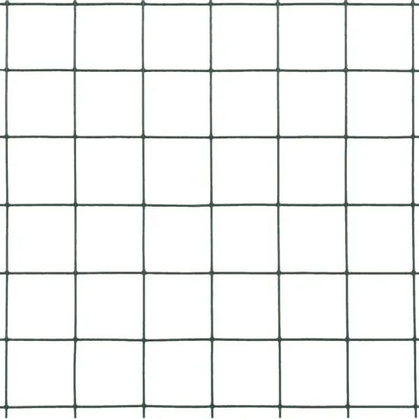 Plasă de sârmă găini, verde, 25 x 0,5 m, oțel cu înveliș PVC