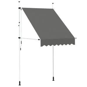 Copertină retractabilă manual, antracit, 150 cm