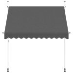 Copertină retractabilă manual, antracit, 250 cm