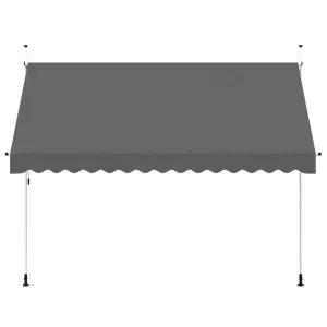 Copertină retractabilă manual, antracit, 350 cm