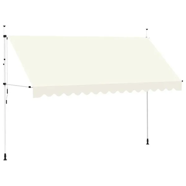 Copertină retractabilă manual, crem, 400 cm