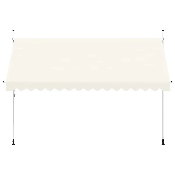 Copertină retractabilă manual, crem, 400 cm