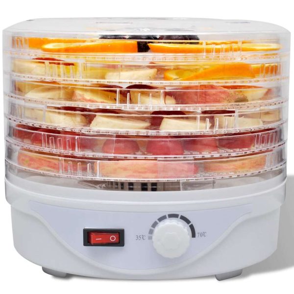 Deshidrator de alimente, rotund, 250 W, 6 tăvi