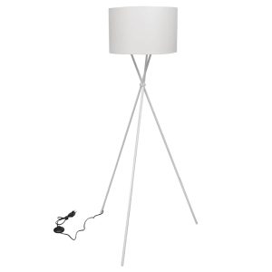 Lampă de podea cu suport, alb, 139 cm