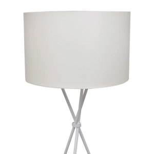 Lampă de podea cu suport, alb, 139 cm