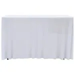 Huse elastice de masă lungi, 2 buc., alb, 120 x 60,5 x 74 cm