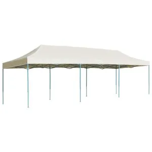 Cort de petrecere pliabil, crem, 3 x 9 m