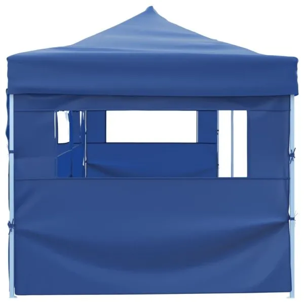 Cort petrecere pliabil cu 5 pereți laterali, albastru, 3 x 9 m