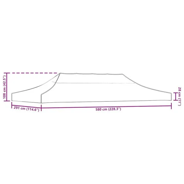 Acoperiș cort de petrecere, antracit, 3 x 6 m
