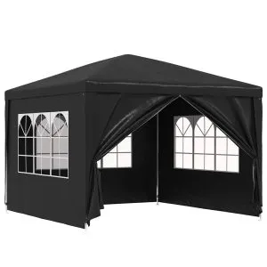 Cort de petrecere, antracit, 3 x 3 m