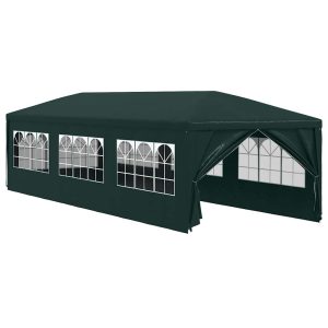 Cort de petrecere, verde, 3 x 9 m