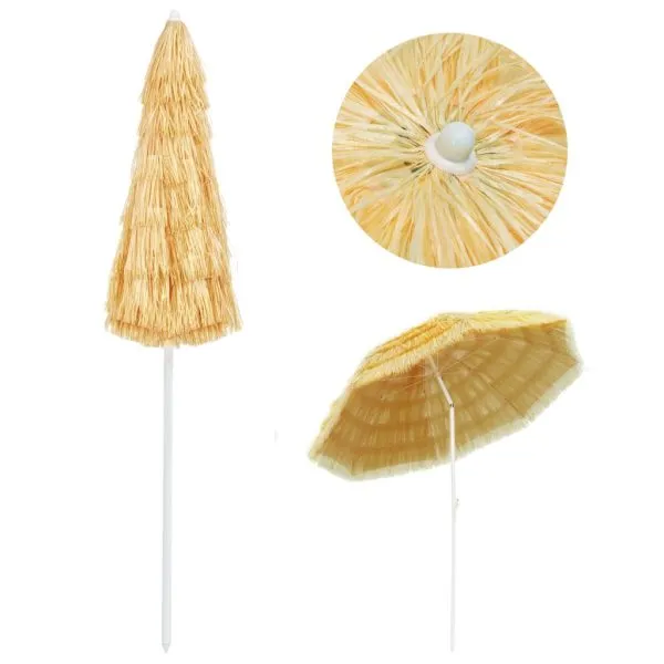 Umbrelă de plajă, natural, 240 cm, stil hawaiian