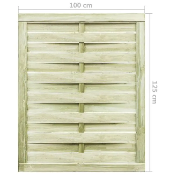 Poartă de grădină, 100×125 cm, lemn de pin tratat verde